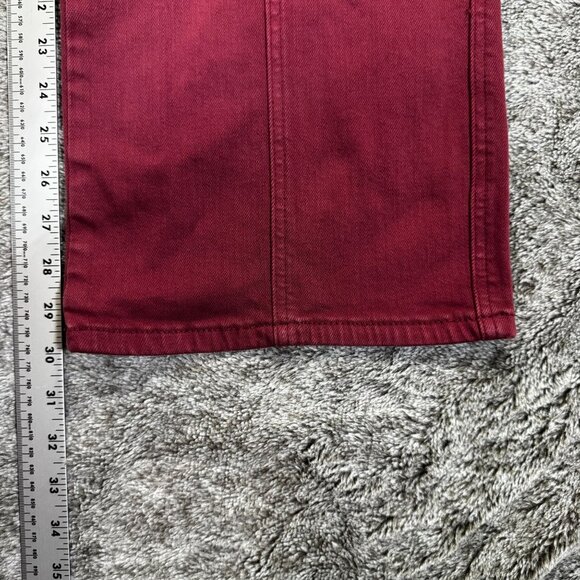Judy Blue High-Rise Front-Seam Straight Jeans Sz 5/27 Burgandy - Picture 8 of 11